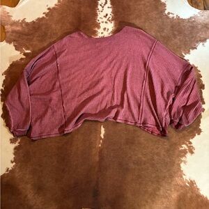 Mustard Seed Maroon Crop Top